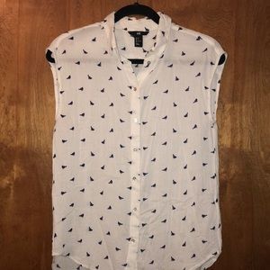 H&M - Blue bird button-up